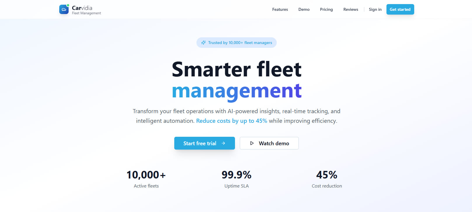 Carvidia Landing Page