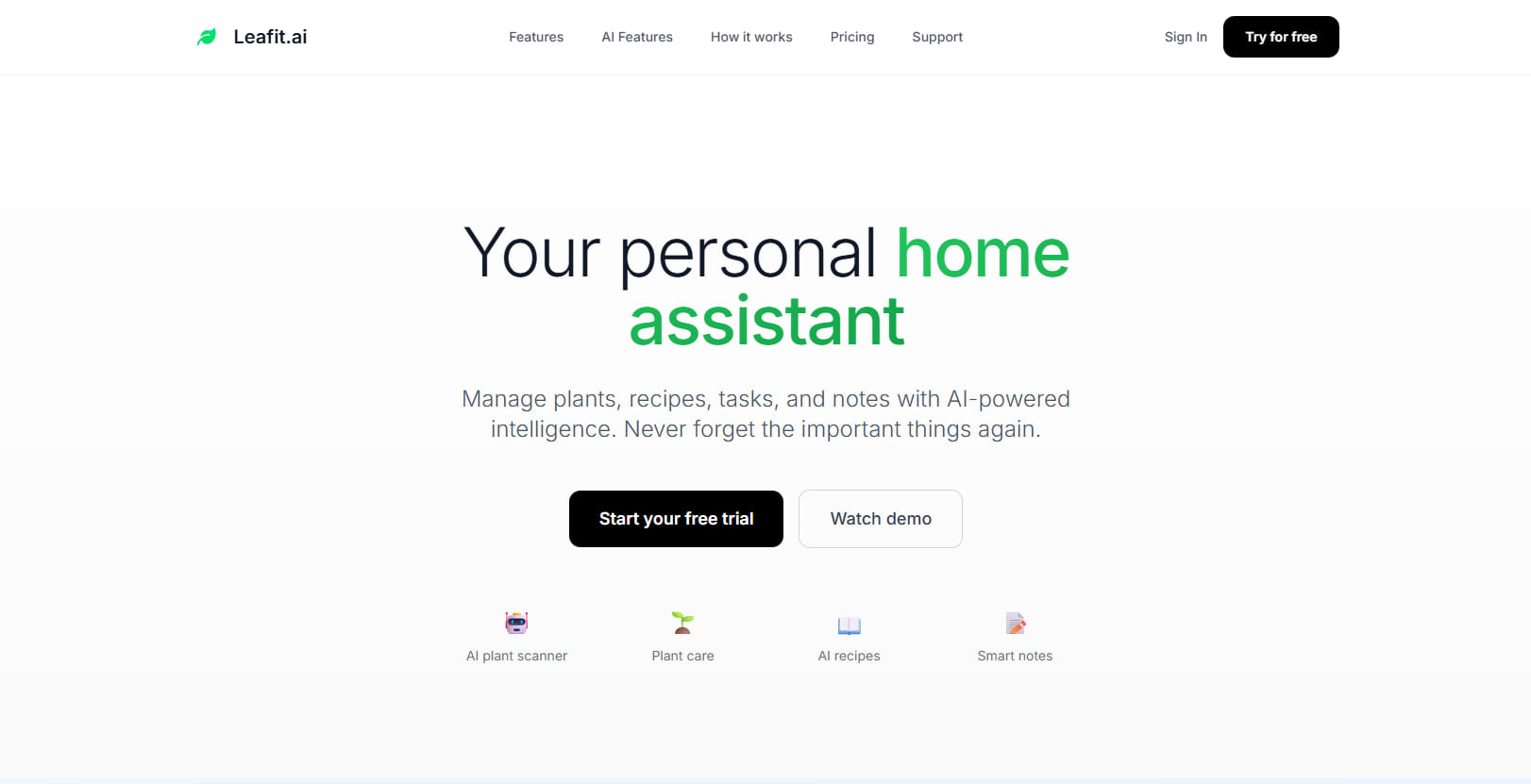 Leafit Landing Page